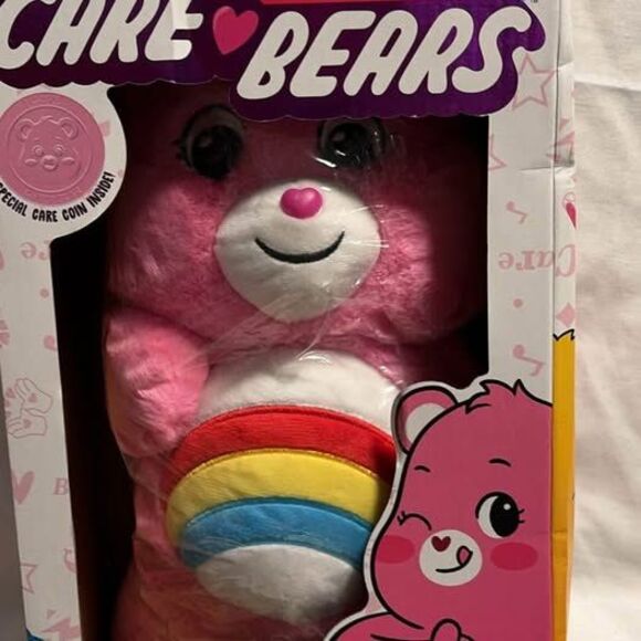 14” Care Bears pink Stuff Plush Cheer Bear Kids Toys Gifts Collectors - Picture 1 of 7